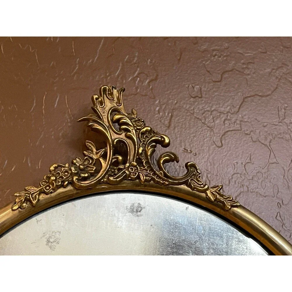 Vintage Brass Ornate Oval Frame
